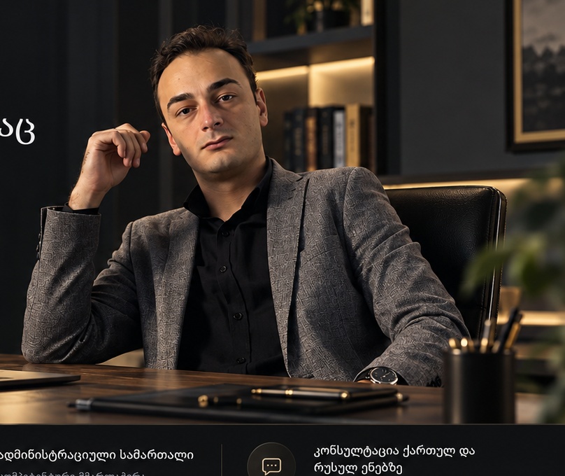 Levani Khelkhelauri in a premium office setting